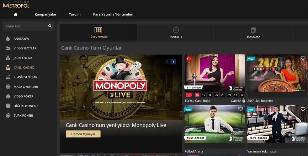 Casinometropol Yeni Adresi